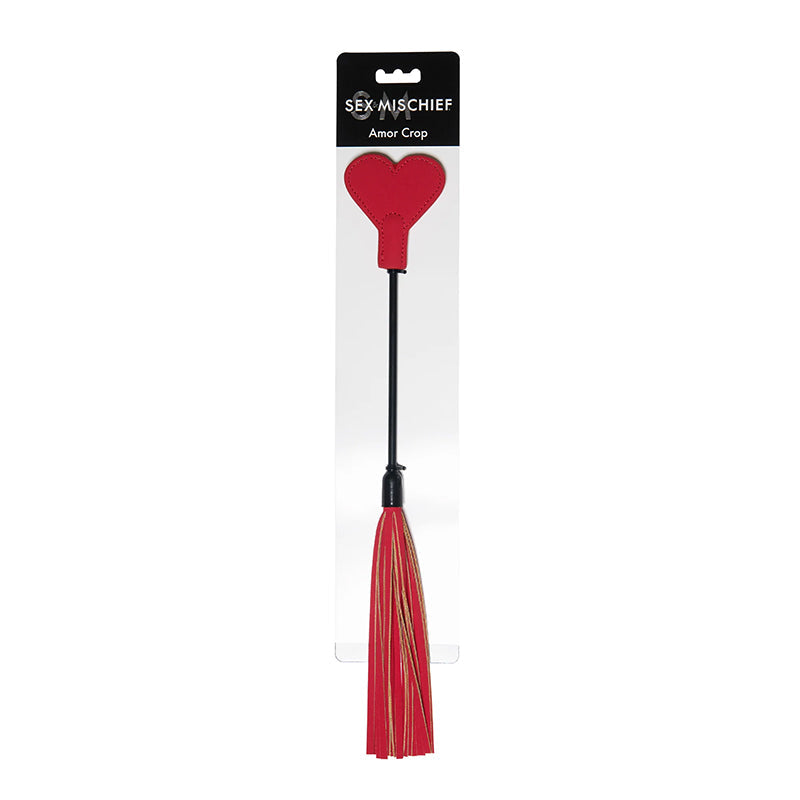 Amor Heart-Shaped Dual-Ended Flogger (Red)