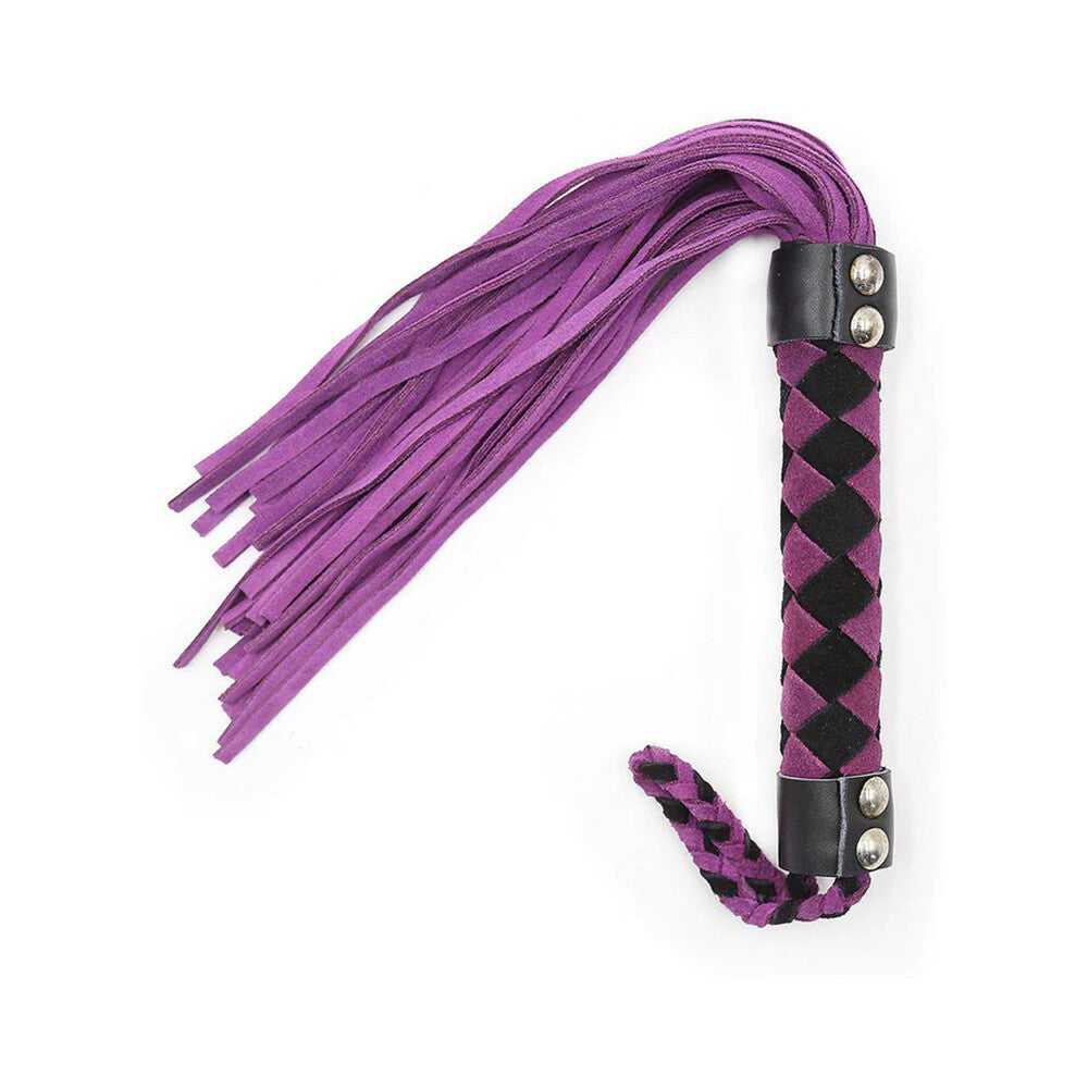 Ple'sur 15.5 " Leather Flogger Purple