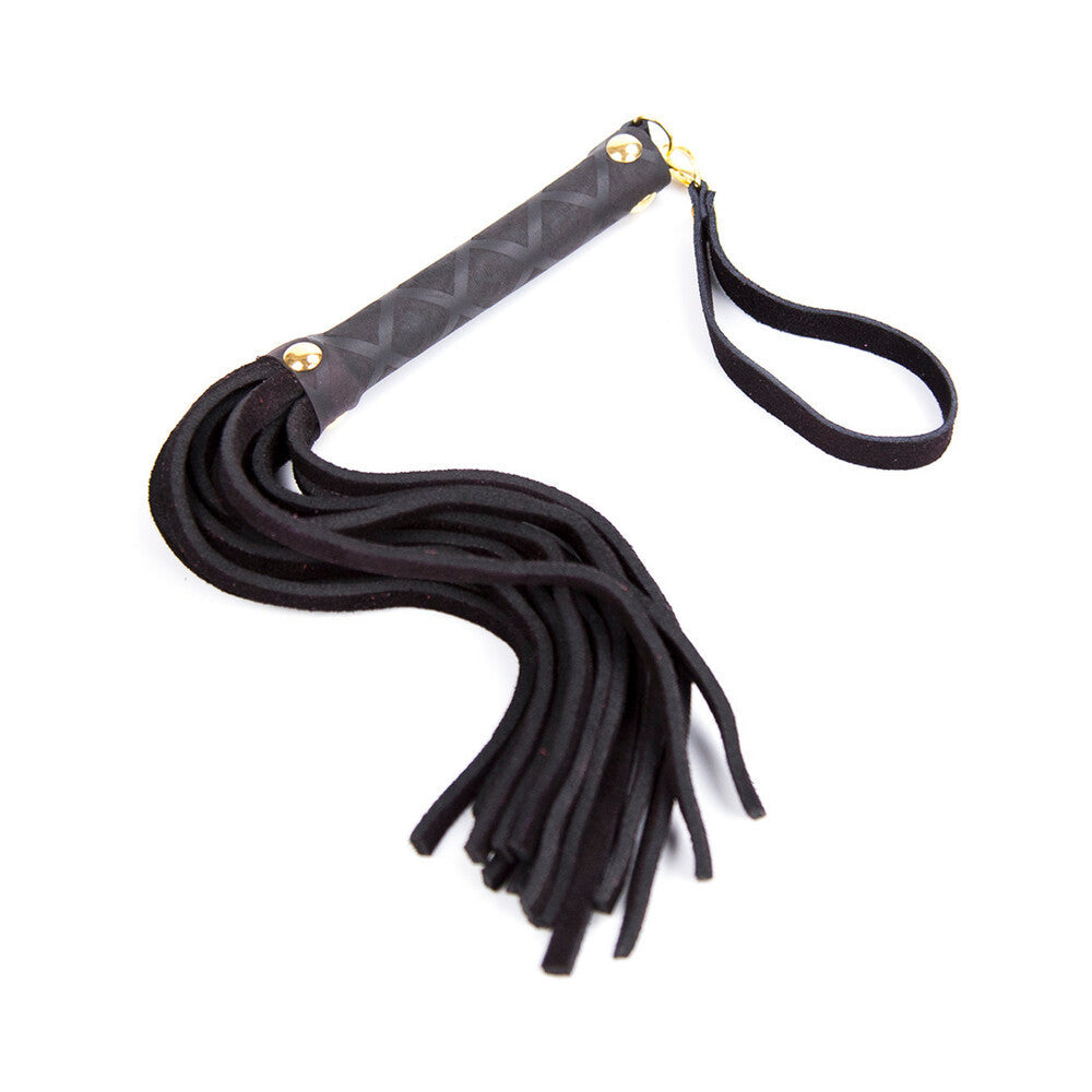 Ple'sur 11 " Mini Leather Flogger Black