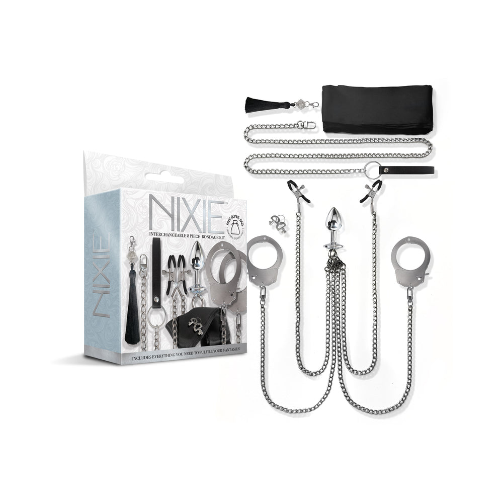 Metal Bondage 8-Piece Kit (Silver)