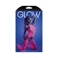 Glow Captivating High Neck Halter Bodystocking & G-String Set (Neon Pink, O/S)