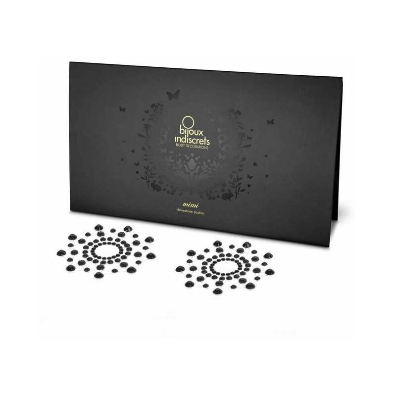 Mimi Rhinestone Circle Pasties (Black)