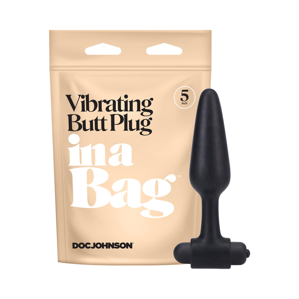 In A Bag Vibrating Butt Plug 5 " Black