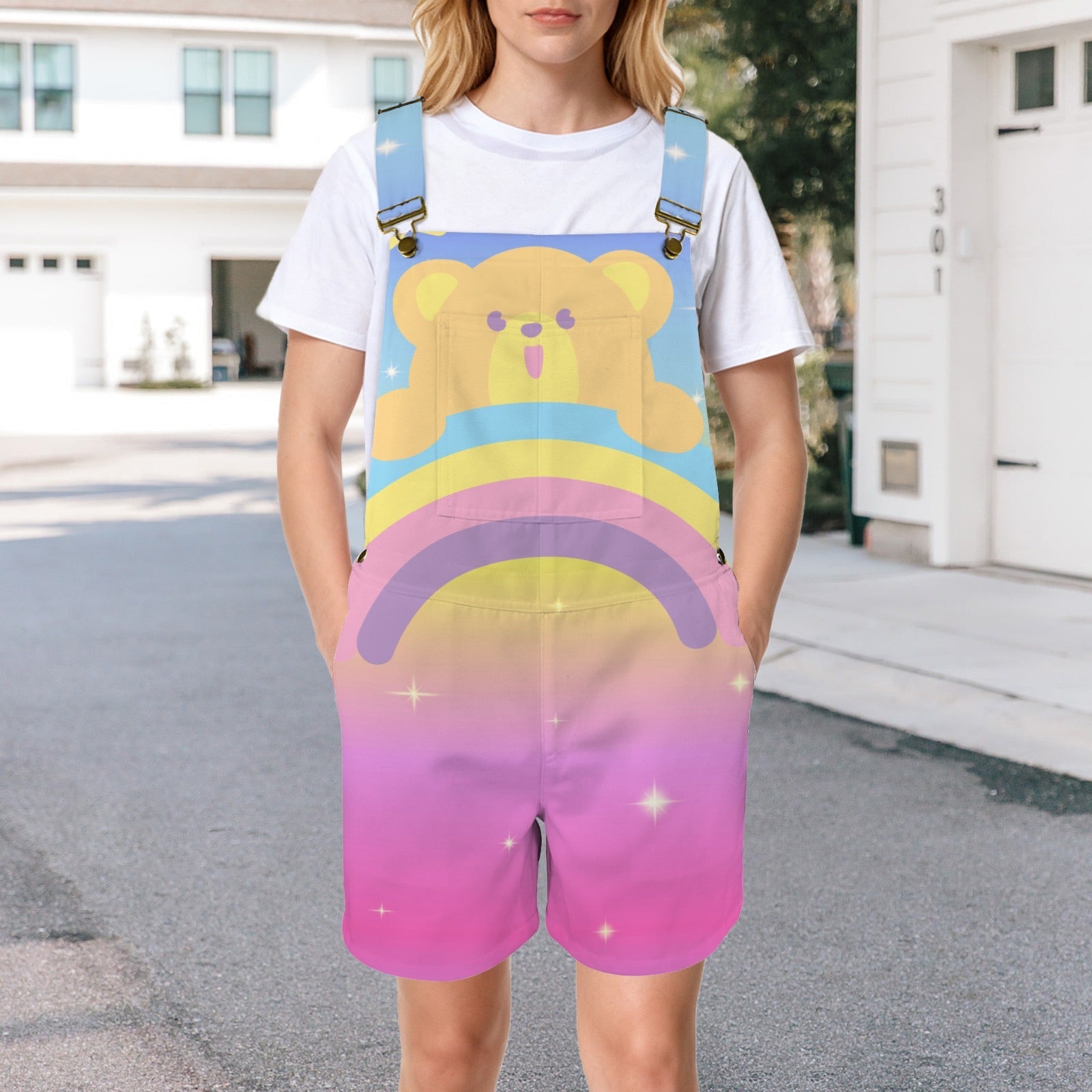 Rainbow Snuggle Bear Unisex Huggeralls