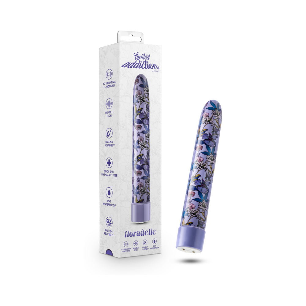 Limited Addiction Floradelic Rechargeable 7 " Vibrator Purple