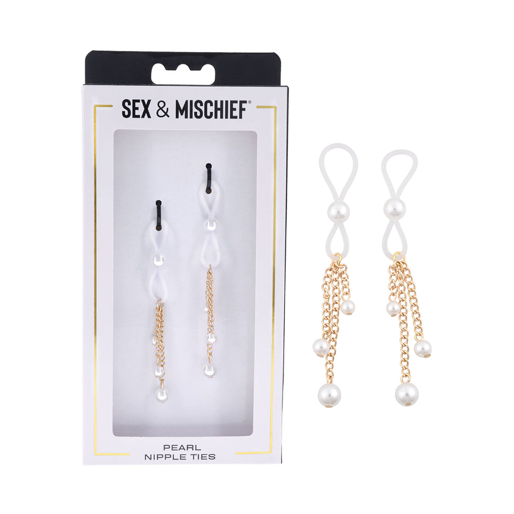 Sex & Mischief Pearl Nipple Ties