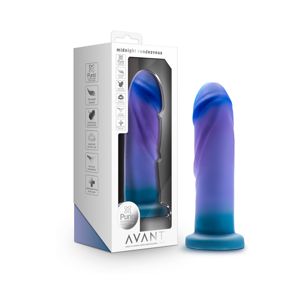 Avant Midnight Rendezvous 7.5 " Dildo Ocean Blue