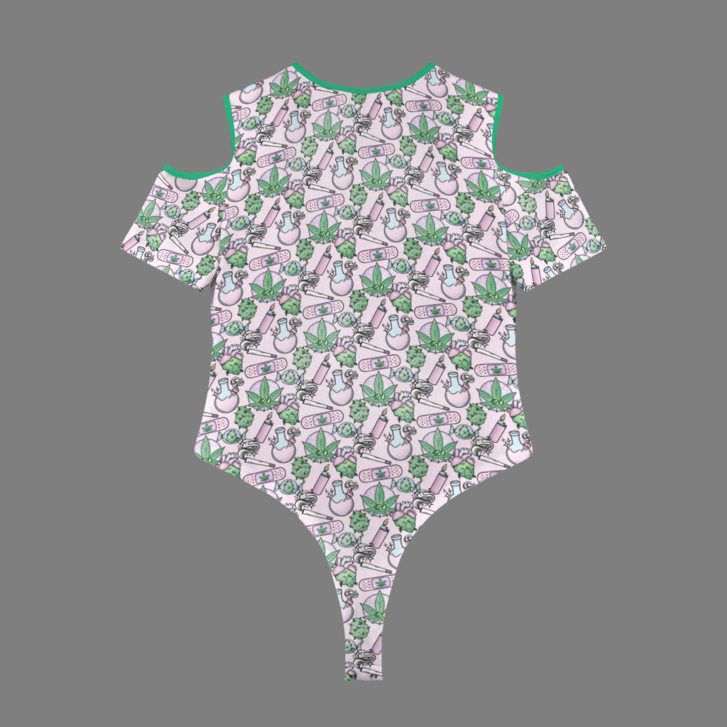 Cute Cannabis Pink Peekaboo Playsuit