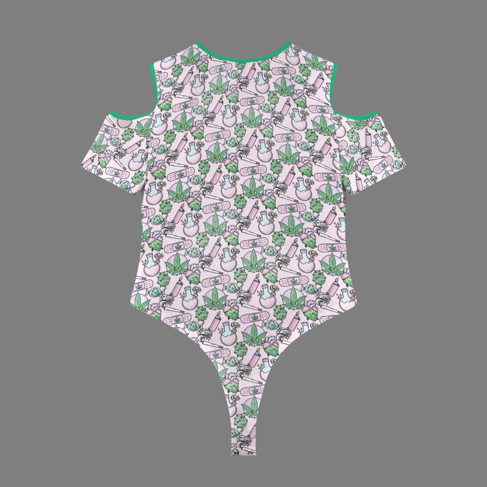 Cute Cannabis Pink Peekaboo Playsuit
