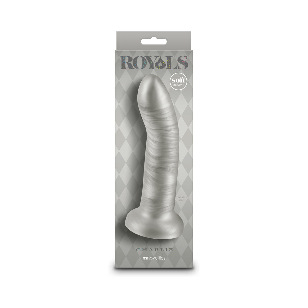 Royals Charlie 7 " Metallic Curved Dildo Champagne