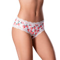 Sweet Treats Crotchless Boy Short with Lube (Peach, S/M)