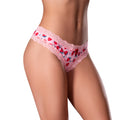 Sweet Treats Crotchless Thong with Strawberry Lube (S/M)