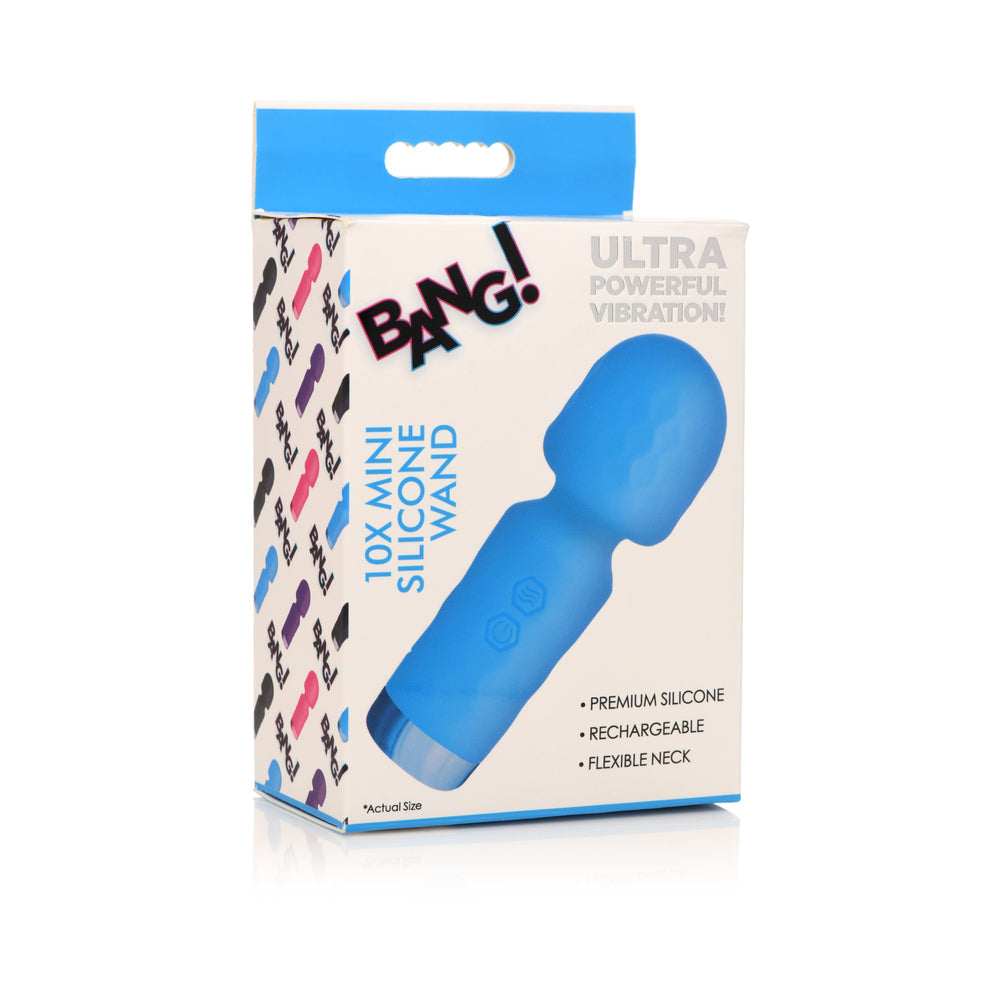 10X Mini Silicone Wand (Blue)