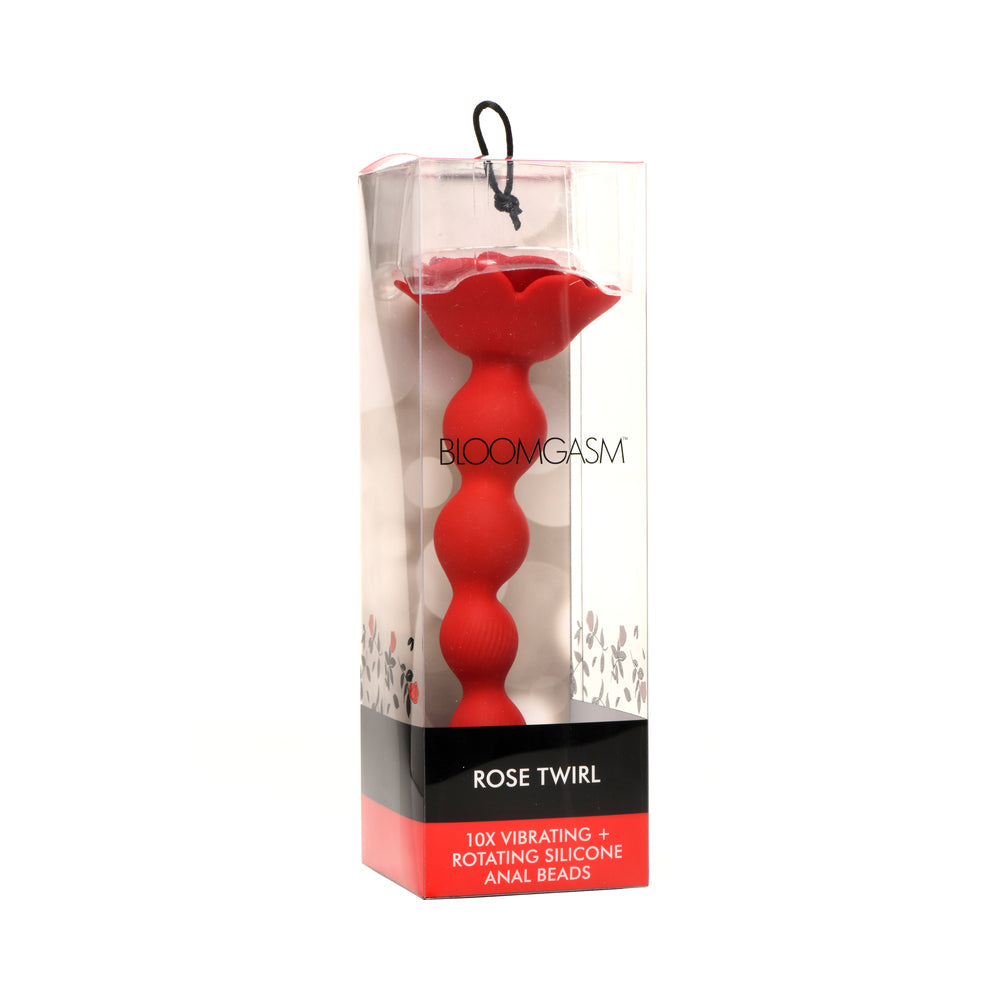 Rose Twirl Vibrating Rotating Silicone Anal Beads