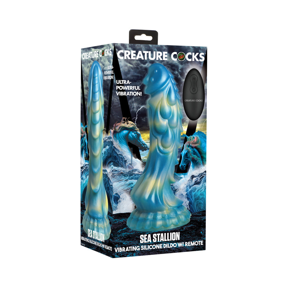 Sea Stallion Vibrating Silicone Dildo with Remote