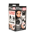 10X Rotating Silicone Nipple Suckers with 4 Attachments (Black)