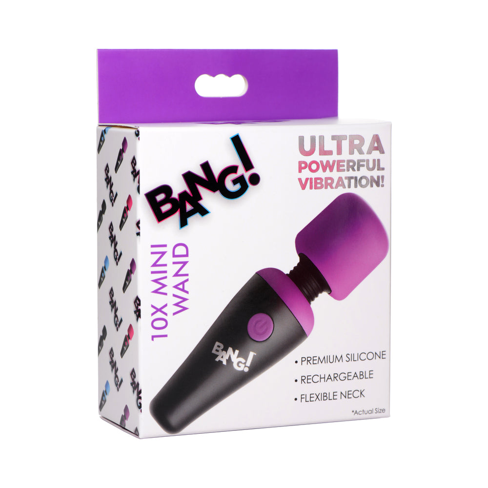 10X Vibrating Mini Silicone Wand (Purple)