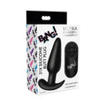 21X Vibrating Silicone Butt Plug with Remote Control (Black)