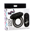 Silicone Cock Ring and Remote Control Bullet (Black)
