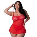 Sugar High Babydoll and Thong Set (Red, Queen)