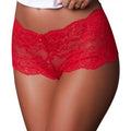 Sugar High Lace Boy Short (Red, L/XL)