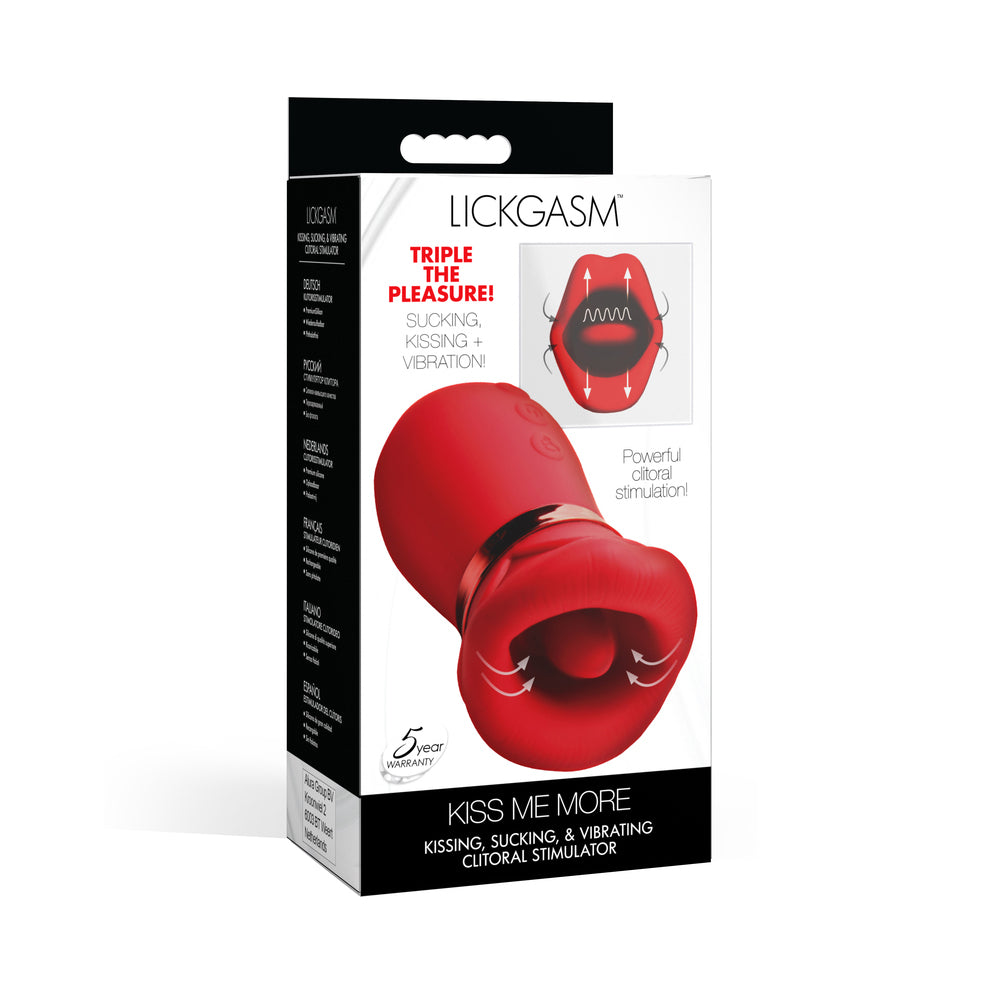 Kiss Me More Clitoral Stimulator with Vibration and Sucking