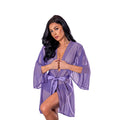 Sheer Passion Flutter Sleeve Robe (Very Peri) (S/M)