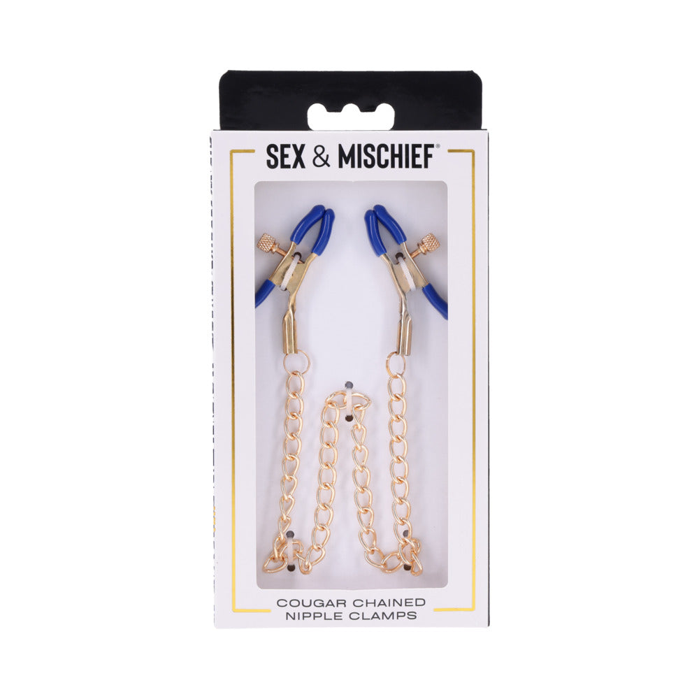 Sex & Mischief Cougar Chained Nipple Clamps