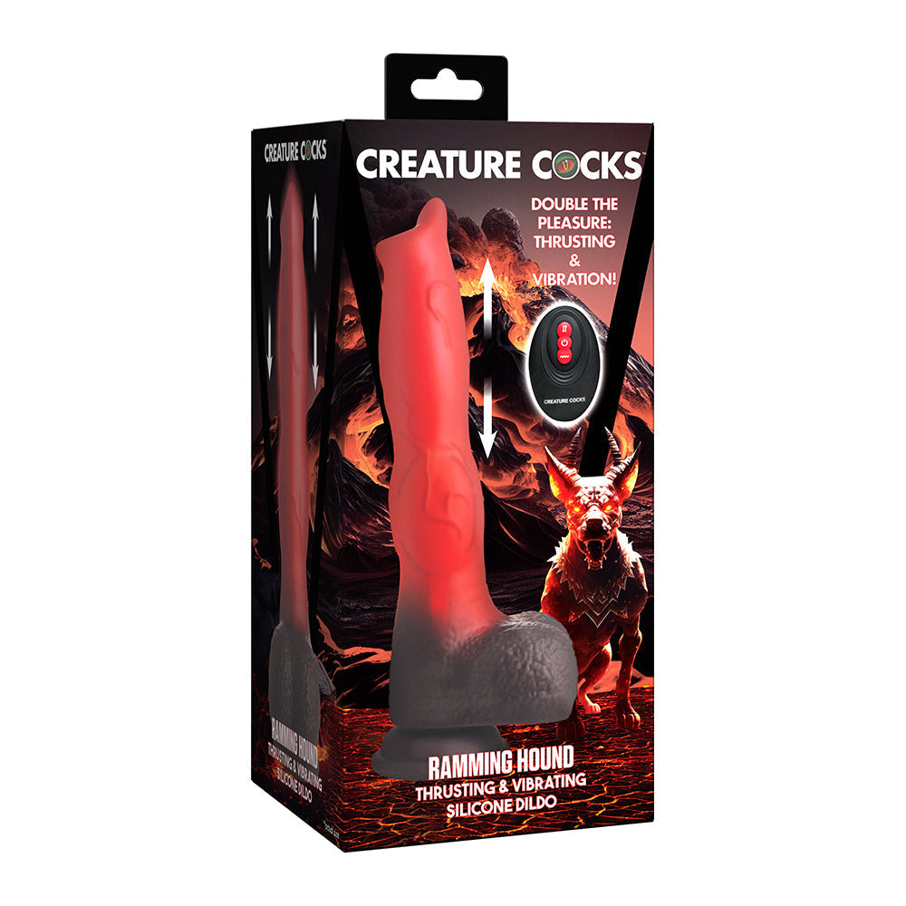 Canine Thrusting Vibrating Silicone Dildo with Remote Control