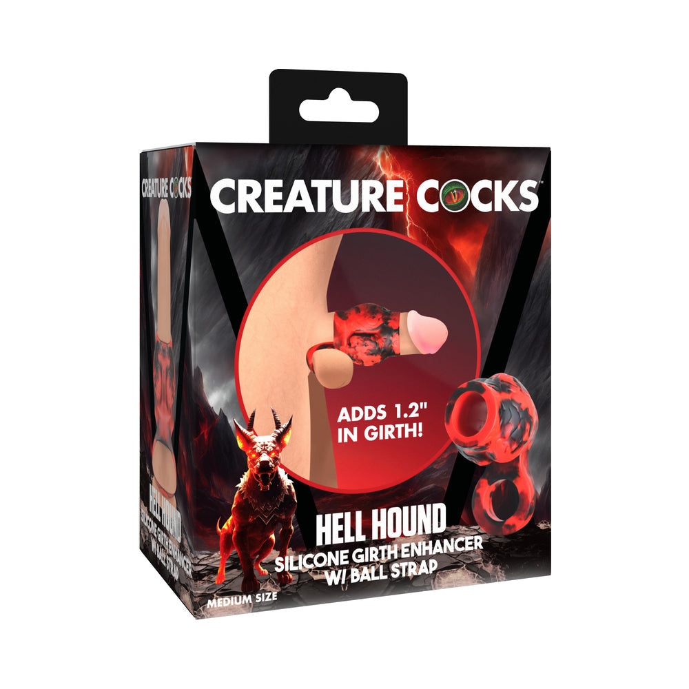 Hell Hound Silicone Girth Enhancer with Ball Strap (M)