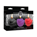 Fire Garden 3-Piece Rose Candle Set (Black/Purple/Red)