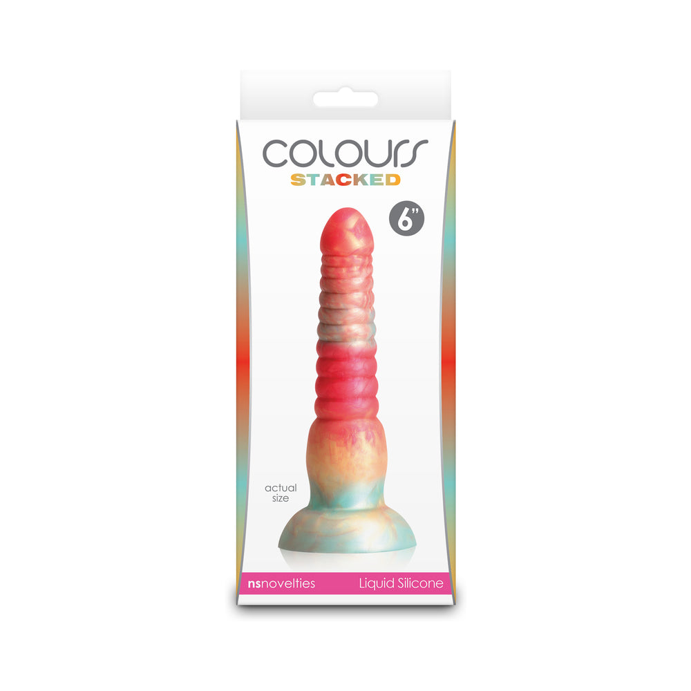 Colours Stacked 6 " Dildo Red/Gold