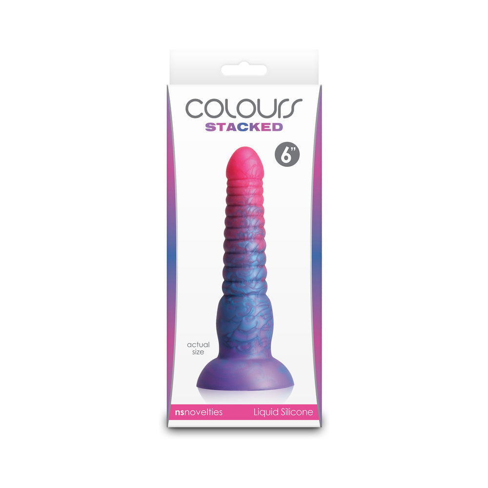 Colours Stacked 6 " Dildo Pink/Blue