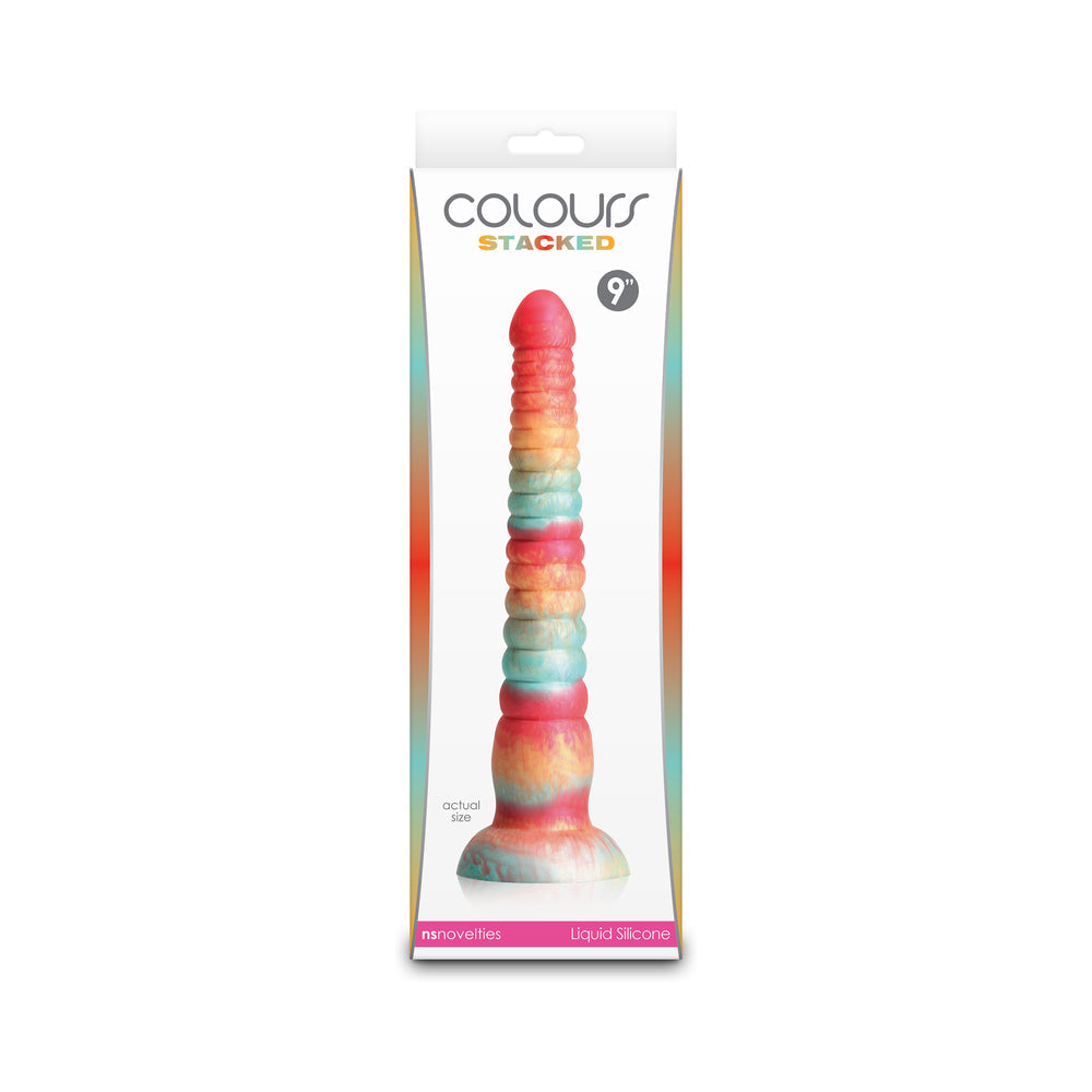Colours Stacked 9 " Dildo Red/Gold