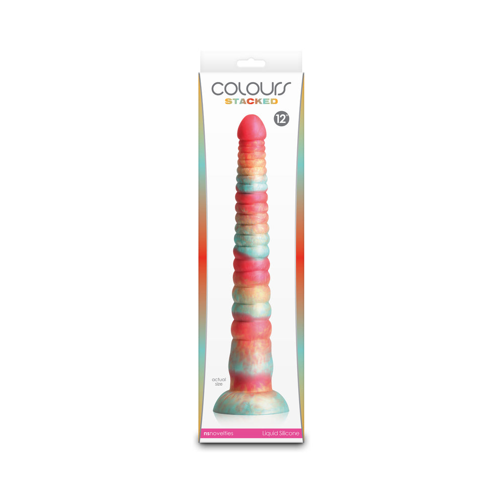 Colours Stacked 12 " Dildo Red/Gold