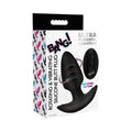 Rotating Vibrating Silicone Butt Plug with Remote (Black)