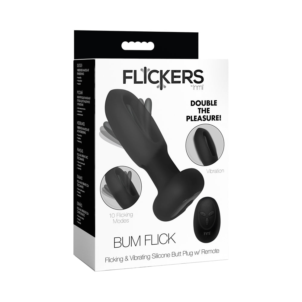 Bum Flicking Vibrating Silicone Butt Plug with Remote