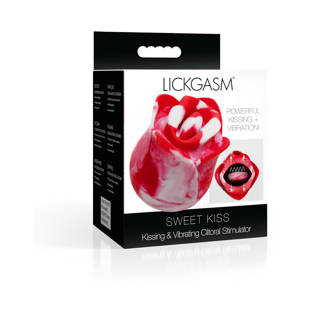 Kissing and Vibrating Rose Clitoral Stimulator Swirl