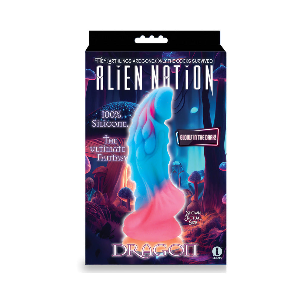 AlienNation Glow Dragon 9 " Silicone Glow-in-the-Dark Dildo