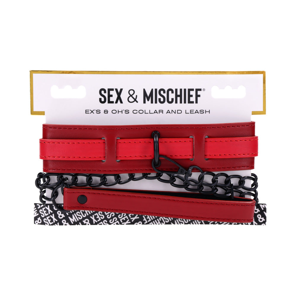 Sex & Mischief Ex's & Oh's Collar and Leash