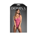 Domina One-Shoulder Mesh Teddy with Rope Cuffs (Gold Hardware) (M/L)