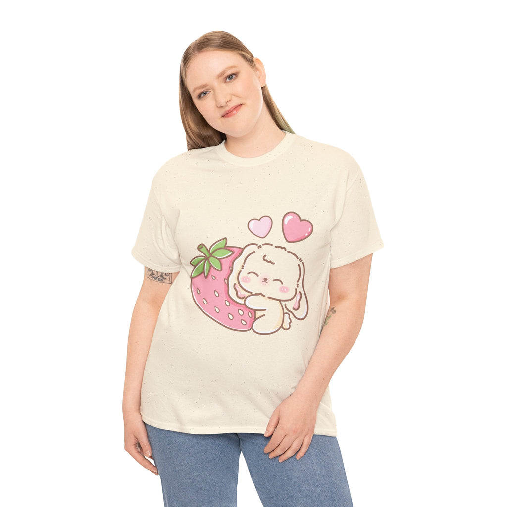Cute Bunny Strawberry Play Tee