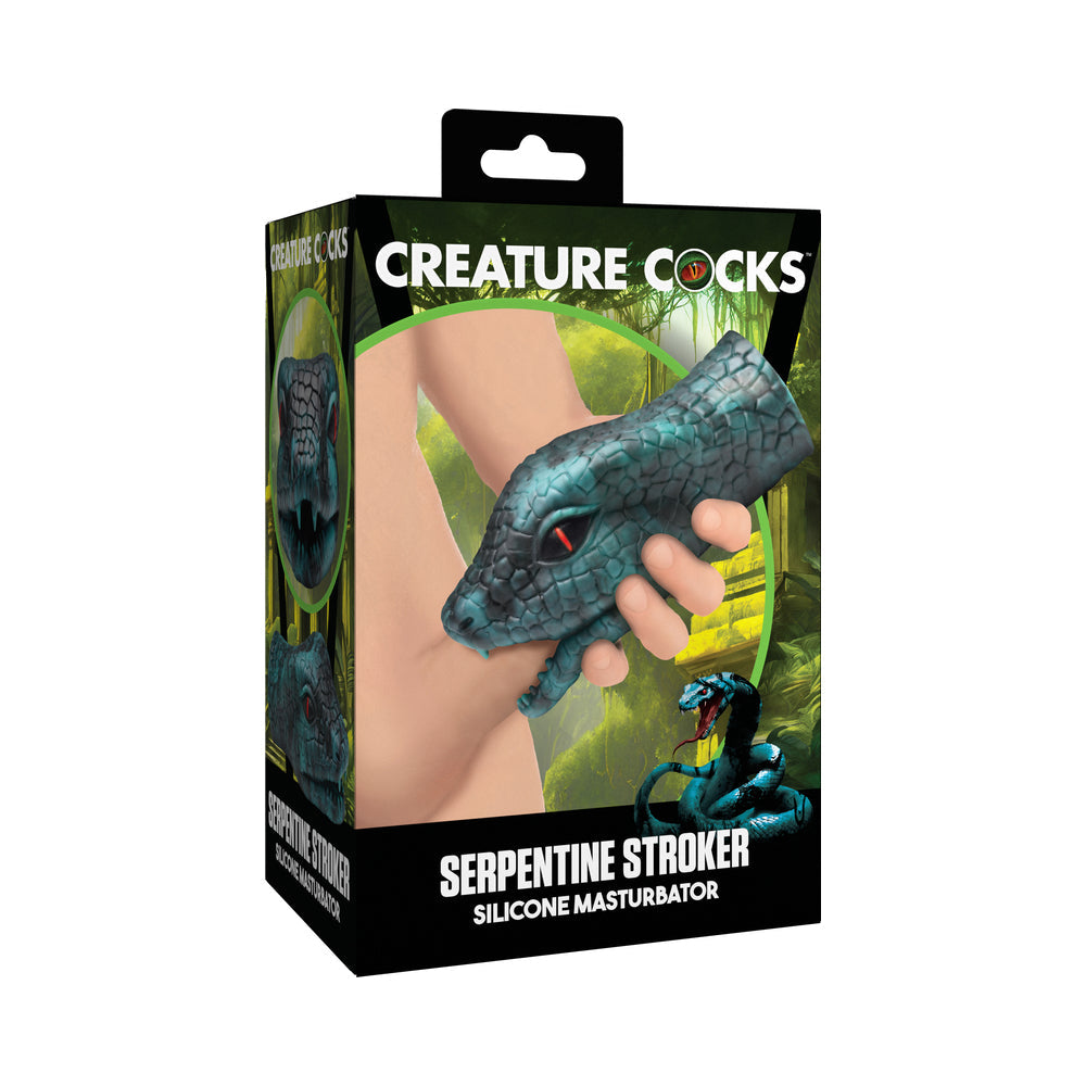 Serpentine Silicone Stroker Masturbator (Green)