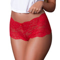 Sweetums Lace Boy Short (Cherry, L/XL)