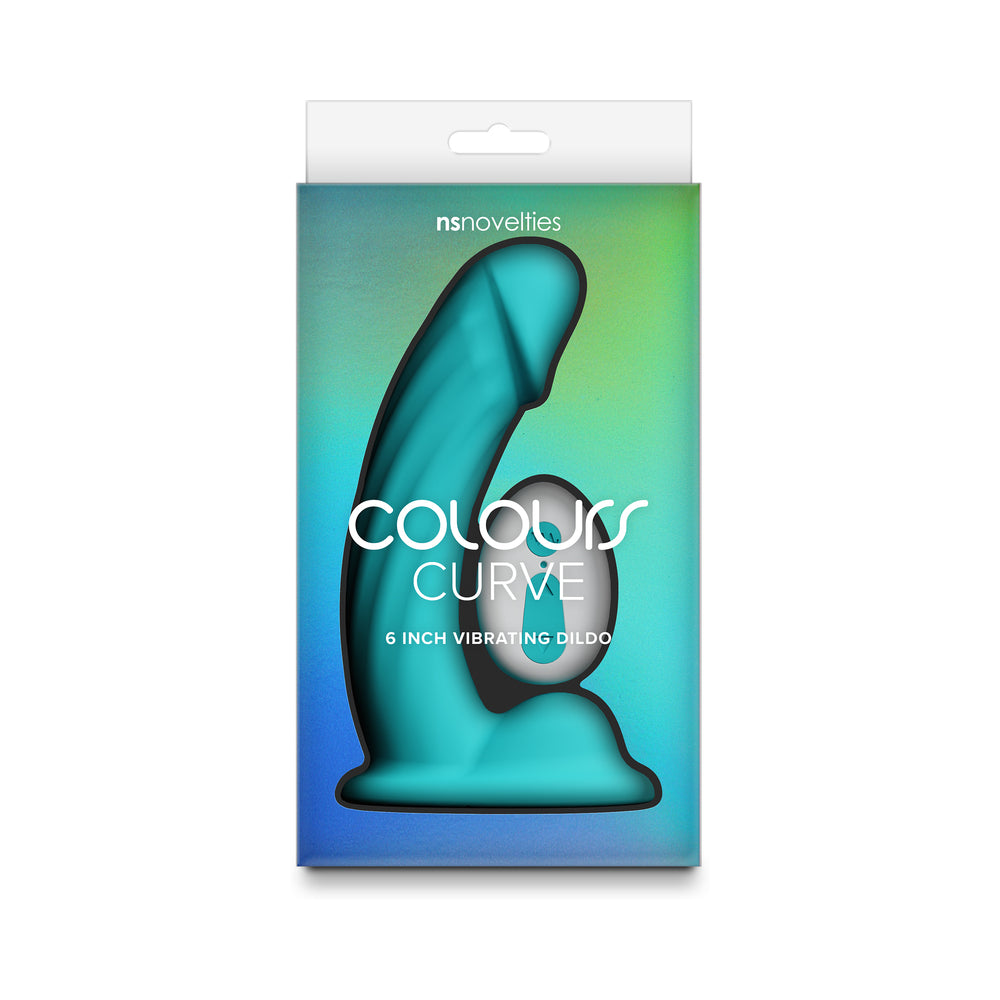 Colours Curve Vibrating 6 " Dildo Teal