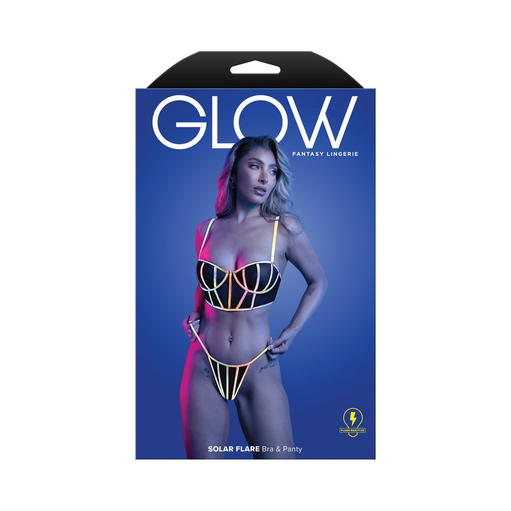 Glow Solar Flare Underwire Bra & Panty (S/M)