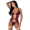 Kira Lust Fetish Bodysuit (Burgundy, S/M)