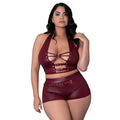 Thalia Queen Size Bedding (Burgundy)