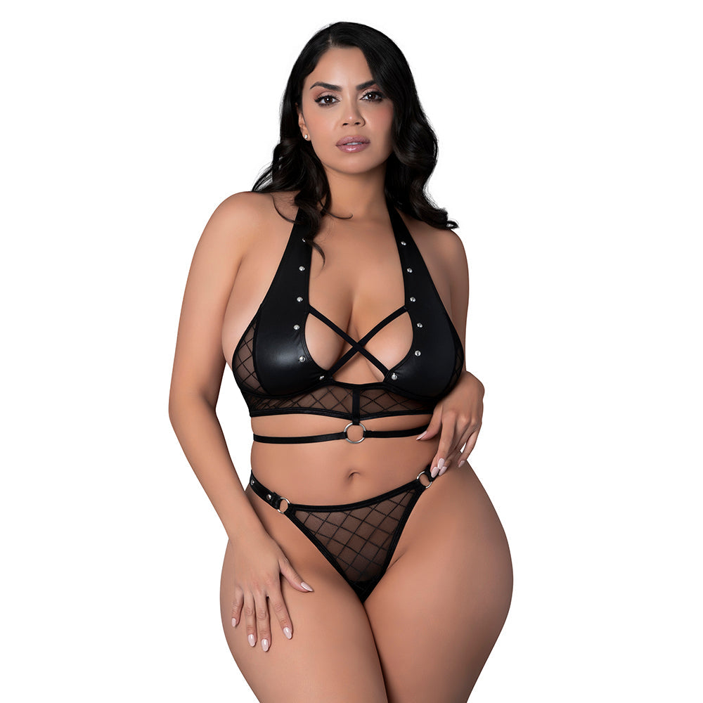 Double Crossed Nadia Queen Size (Black)