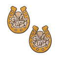Pastease Giddy Up Sparkling Horseshoe Golden Nipple Covers